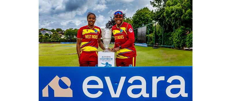 Hayley Matthews & Chinelle Henry pose with Trophy